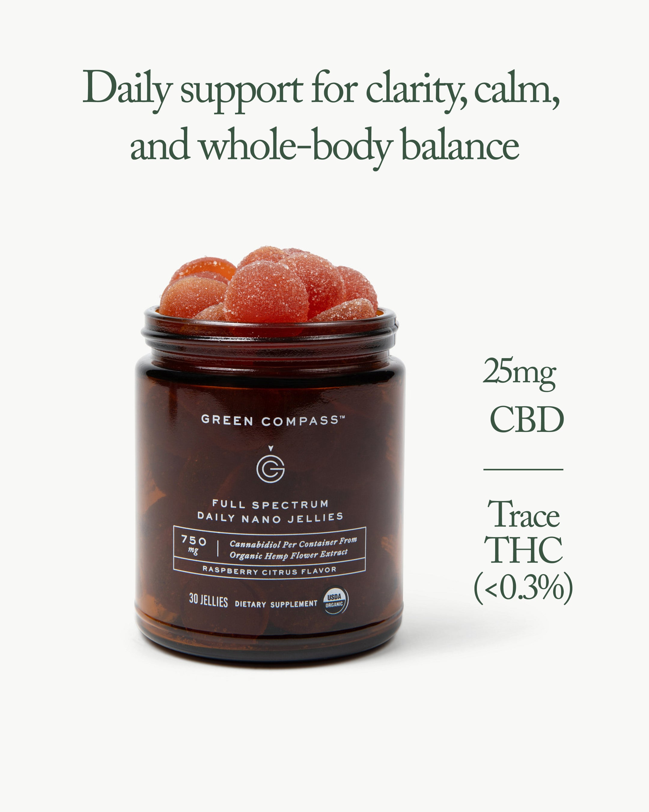 Organic Full Spectrum Daily Nano Jellies – Green Compass